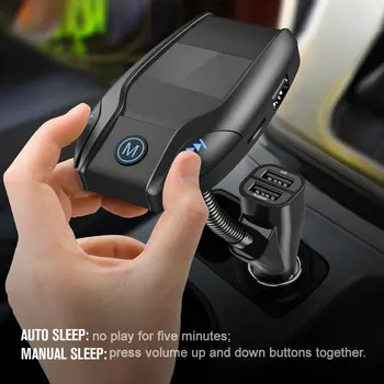 1,44-дюймовый Bluetooth-плеер, автомобильный MP3 QC3.0, автомобильное зарядное устройство, быстрый интерфейс AUX, Монитор напряжения, цветной экран, автомобильный FM-передатчик