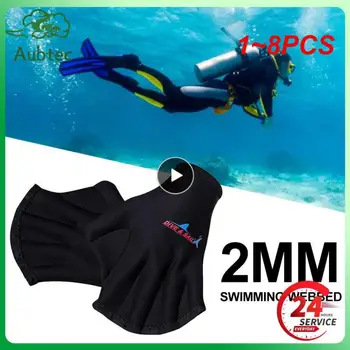 1 ~ 8ШТ 1,5 мм неопреновые перчатки для плавания, дайвинга неопреновые перчатки для зимнего плавания теплые противоскользящие синие, желтые и