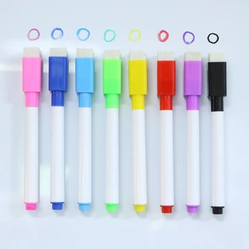 1 Комплект магнитной ручки для белой доски, Стираемый маркер, Офисные школьные принадлежности, 8 цветов