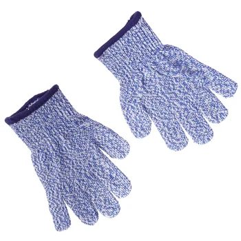 1 пара детских перчаток с защитой от порезов 5-го уровня, защитные перчатки для защиты рук, кухонные инструменты для резки (синий, размер XS)