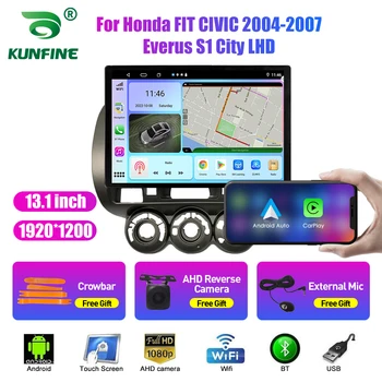 13,1-дюймовое автомобильное радио для Honda FIT CIVIC 2004-2007 Автомобильный DVD GPS навигация Стерео Carplay 2 Din Центральная мультимедиа Android Auto