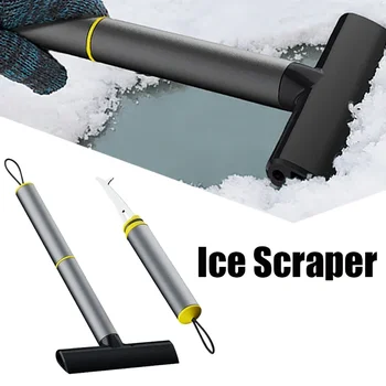 2 В 1 Автомобильная лопата для снега, скребок для льда, инструмент для чистки лобового стекла автомобиля, Средство для удаления снега из нержавеющей стали, Зимние автомобильные аксессуары