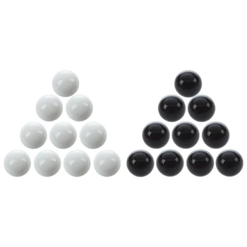 20 Шт мраморных шариков 16 мм Стеклянные шарики Knicker Стеклянные шарики украшения Цветные самородки игрушка Черно-белая