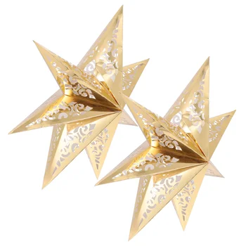 2шт Абажур для макета сайта Атмосферное освещение Обложка Рождественская Звезда Декор Золотой