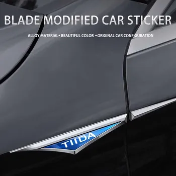 4 шт. Наклейка на автомобильное крыло, боковой бампер, внешние Декоративные наклейки, Модифицирующие аксессуары для Nissan TIIDA