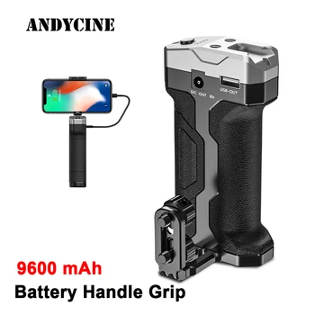 Andycine Универсальная Ручка-аккумулятор 9600 мАч Power Bank Постоянного тока с выходом USB-A для Беззеркальной Камеры DSLR Smartphone Battery Grip