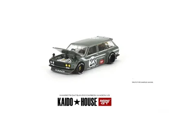 Kaido House x MINI GT 1: 64 Datsun KAIDO 510 Wagon CARBON FIBER V3 Отлитая под давлением модель автомобиля