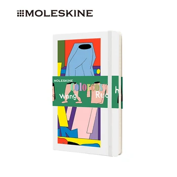 MOLESKINE Detour Artist Series, кобрендированная лимитированная серия художественных иллюстраций, чистый белый / горизонтальный блокнот в твердом переплете
