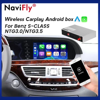 NaviFly Apple Wireless Carplay Android Auto Для Mercedes Benz S W221 W216 CL 2005-2013 S-Class S320 S350 Автомобильный Игровой Адаптер AI Box
