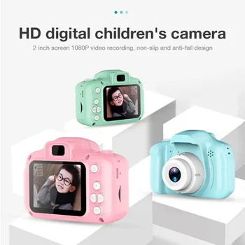 X2 Детская Цифровая Мини-Камера 1080P HD Экран Игрушки Для Фотосъемки на Открытом Воздухе, Подарки на День Рождения, Однообъективная Зеркальная Видеокамера для Девочек И Мальчиков