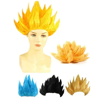 Z Косплей Парик для костюмированной вечеринки в стиле аниме Гоку, черный Синий Желтый парик, Карнавальный парик на Хэллоуин