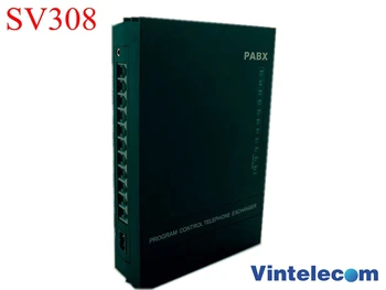 Аналоговый телефонный коммутатор PABX / телефонная система PBX SV308 (3 линии и 8 расширений) - лидер продаж
