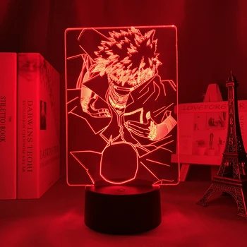 Аниме 3d лампа My Hero Academia Dabi для спальни, декоративный ночник, подарок на день рождения, Манга, светодиодный ночник, прикроватный