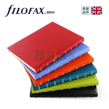 Блокнот многоразового использования FILOFAX, формат А5, 112 кремовых подвижных страниц - указатель, карман и маркер для страниц, кожаная обложка