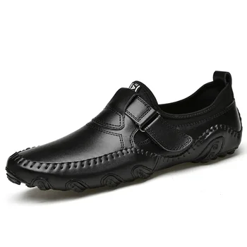 Большие размеры 454647 новые белые туфли white bean shoes мужская британская дышащая повседневная обувь на мягкой подошве для вождения lazy shoes