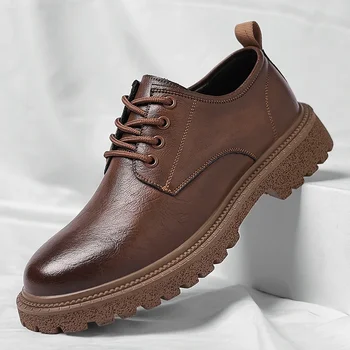 Брендовая высококачественная обувь из натуральной кожи, мужские Лоферы, деловые туфли без застежки ручной работы, Классические Мягкие мокасины, Мужская обувь на плоской подошве