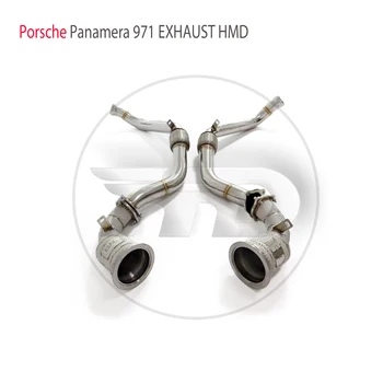 Высокопроизводительная водосточная труба выхлопной системы HMD для Porsche Panamera 971 2,9 Т с каталитическим нейтрализатором Гоночная труба