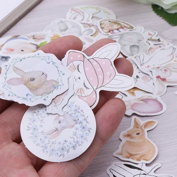 Горячие для Творчества Бумажные Наклейки для Домашних Животных с Кроликом Декор DIY Для Скрапбукинга Sti