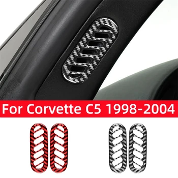 Для Chevrolet Corvette C5 1998-2004 Автомобильные Аксессуары из углеродного волокна, внутренние двери автомобиля, вентиляционные отверстия в передней стойке, отделка рамы, наклейки на крышки