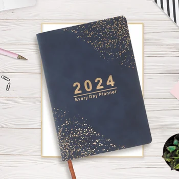 Ежедневник Agenda Английский на 2024 год Планировщик Английский блокнот Планировщик на 2024 год Ежемесячный планировщик