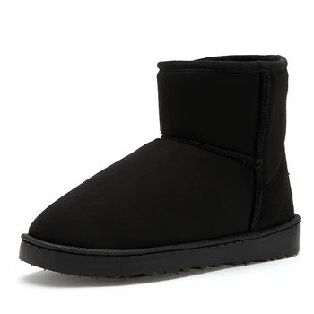 Зимние ботинки для влюбленных, хлопчатобумажная обувь, хлопчатобумажная обувь с низким верхом, уличная обувь из плюша и хлопка, теплая хлопчатобумажная обувь