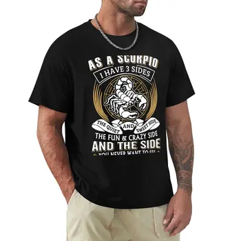 Как у Скорпиона, у меня есть футболка с 3 сторонами, белые футболки для мальчиков, Эстетическая одежда, футболки на заказ, мужская одежда, черные футболки для мужчин