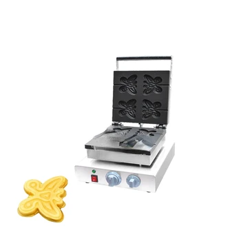 Коммерческое хлебопекарное оборудование, формы для выпечки вафель, Автоматическая Специальная мини-машина для приготовления вафель в форме бабочки в животном стиле CE