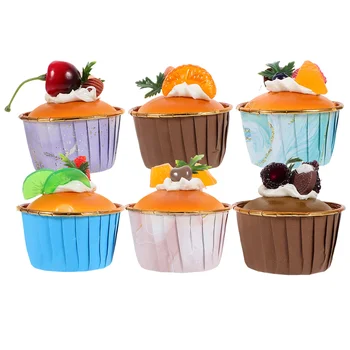 Конурная имитация еды Маленький торт Реалистичные поддельные торты Десертные нежные модели Окно для искусственного кекса