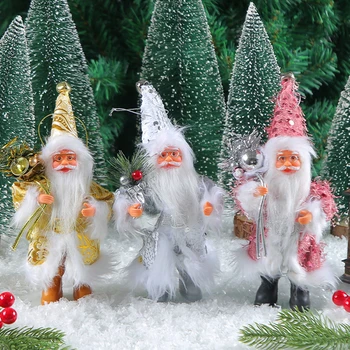 Куклы Санта-Клауса 7 дюймов, веселый Рождественский декор, улучшающий атмосферу, Рождественская елка, подвесные украшения для дома, подарки Naviidad для детей.