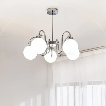 Люстра с бантом, современный минималистичный светильник Ins в гостиной, креативный кремовый светильник в стиле французской спальни