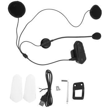 Микрофон внутренней связи мотоцикла B35, Bluetooth 5.0, гарнитура для шлема, переговорное устройство FM-радио HI-FI Качество звука Siri Черный