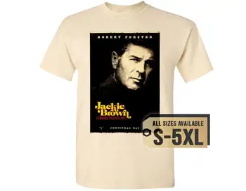 Мужская футболка Jackie Brown V16 из натуральной бело-серой винтажной пленки всех размеров S-5XL