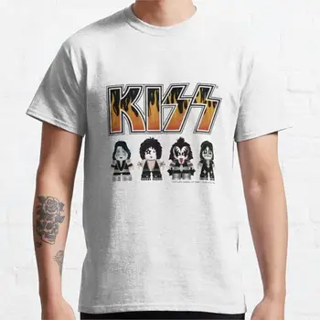 мужские футболки, хлопковая футболка Kiss band - Персонажи с логотипом - Милый дизайн для детской футболки, футболки нового выпуска, брендовые топы