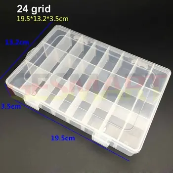 Набор инструментов на 24 сетки Электронные Пластиковые детали Водонепроницаемые Прозрачные контейнеры Чехол для хранения