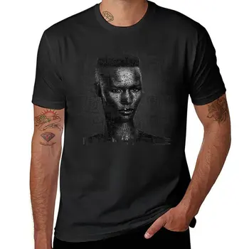 Новая винтажная фотография Джонса, Модель, Певица Грейс, Потрясающая футболка Для меломанов, черные футболки, мужские футболки
