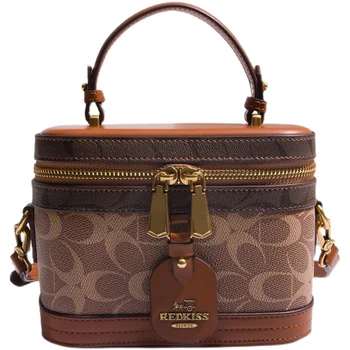 Новая минималистичная и модная маленькая сумочка, женская сумка контрастного цвета, высококачественная сумка через плечо с кареткой на одно плечо