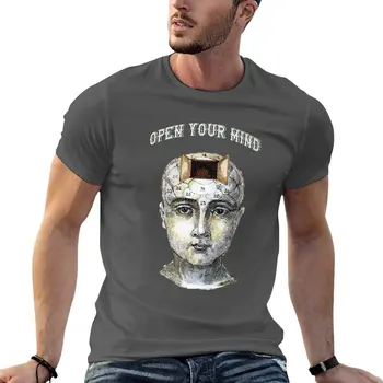Новая футболка Open Your Mind - Phrenology 4, Короткая футболка, футболки на заказ, мужские хлопчатобумажные футболки