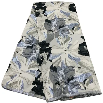 Новейшая мода 2023 года Африканская Парча Жаккардовые Кружевные ткани 5 Ярдов Французского Тюля Кружевные ткани для свадебного платья