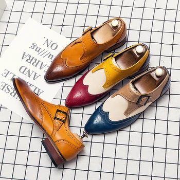 Новые мужские оксфорды ручной работы, модные кожаные модельные туфли с перфорацией типа 