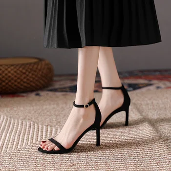 Обувь на высоком каблуке, женская летняя обувь, босоножки на платформе-шпильке с пряжкой, Элегантное вечернее платье, Женская обувь маленького размера 32
