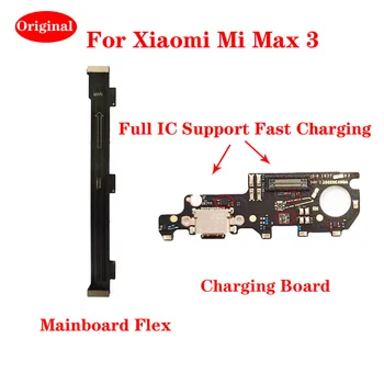Оригинальный USB-порт для зарядки, док-станция, микрофон, сенсорная плата, разъем для материнской платы, гибкий кабель, запчасти для ремонта Xiaomi Mi Max 3