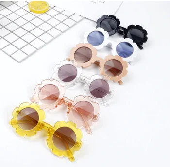 От 2 до 6 лет Детские солнцезащитные очки Детские Солнцезащитные очки с круглым цветком Детские Спортивные солнцезащитные очки для девочек И мальчиков Модные очки
