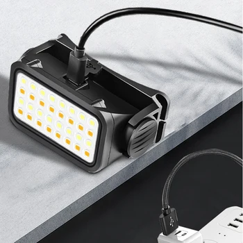Открытый COB Налобный Фонарь LED IPX4 Водонепроницаемый Датчик Фары USB Type-C Перезаряжаемый Головной Фонарь Для Кемпинга Походные Фары