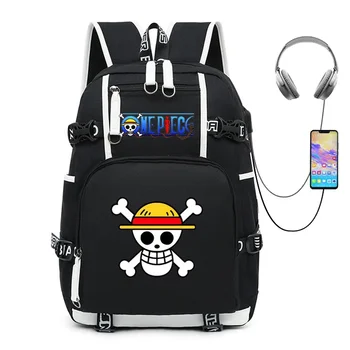 Популярный рюкзак Riman One Piece, школьная сумка большой емкости с USB, молодежный модный рюкзак, детский рюкзак, школьный рюкзак для мальчиков