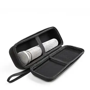 Портативный ящик для хранения беспроводного микрофона, жесткий дорожный чехол, Ударопрочный чехол для хранения микрофона на молнии из ЭВА, чехол для микрофона