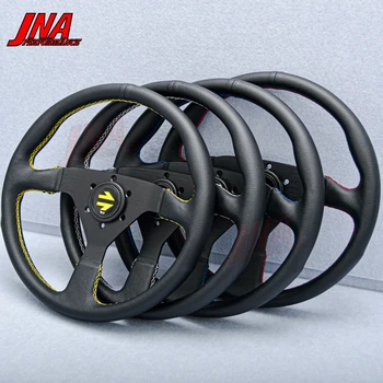 Рулевое колесо спортивного гоночного автомобиля JDM Кожаное Дрейфующее Рулевое колесо с клаксоном PC-ST51