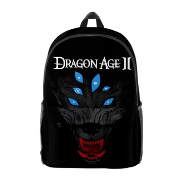 Рюкзак из ткани Оксфорд Dragon Age Dreadwolf, школьная сумка, школьная сумка для пикника, для прогулок, дорожная сумка для пикника