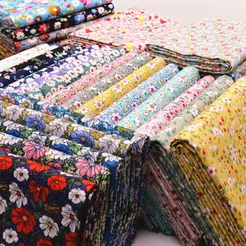 Садовые цветы летняя хлопчатобумажная ткань из поплина ткань DIY для изготовления детской одежды постельных принадлежностей лоскутное одеяло декоративная домашняя ткань хлопок