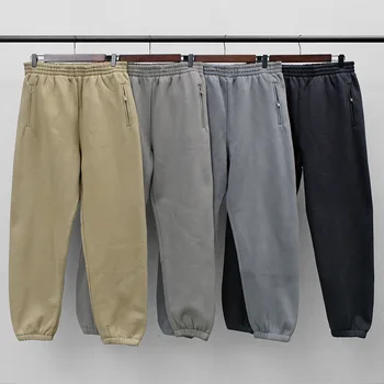 Спортивные штаны Kanye West Season 6 Мужские женские высококачественные флисовые брюки, однотонные брюки с карманами на молнии.