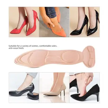 Стельки-вкладыши для пяточной стойки сзади Дышащие Противоскользящие для обуви на высоком каблуке Защитные вставки для обуви Стельки из пены с эффектом памяти